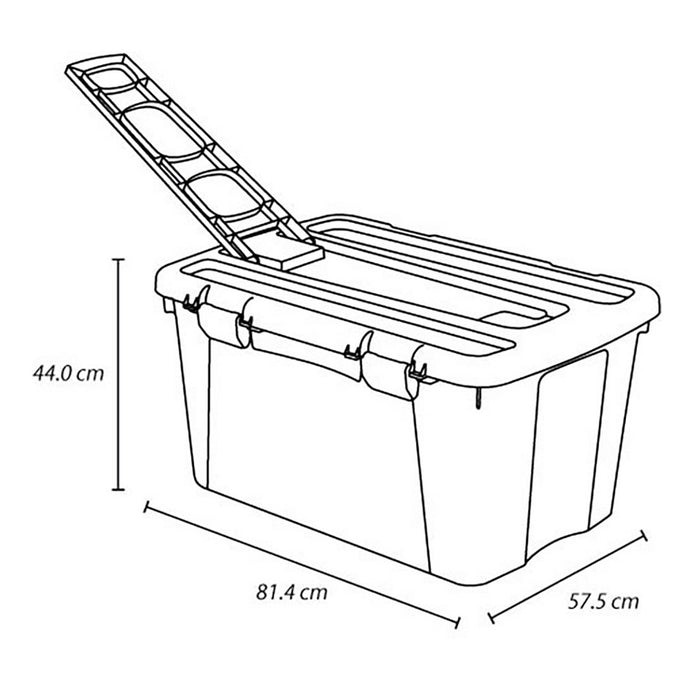 Cajón móvil abatible 120 litros Rimax