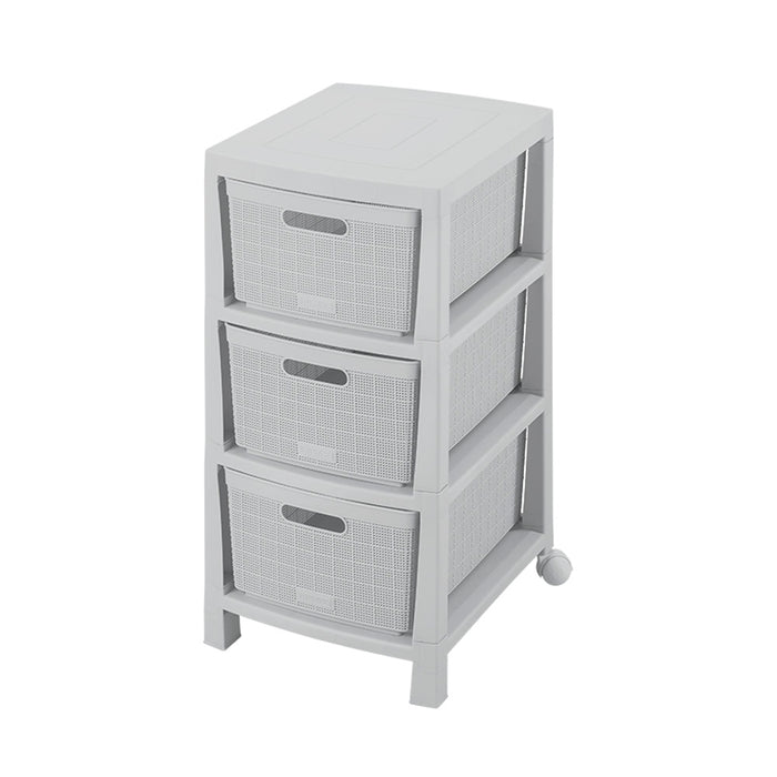 Cajonero fique 3 gavetas gris hielo Rimax