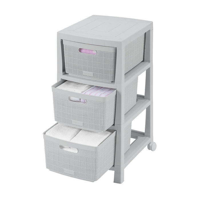 Cajonero fique 3 gavetas gris hielo Rimax