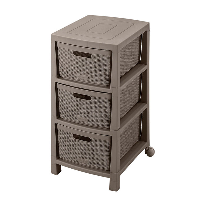 Cajonero fique 3 gavetas mocca Rimax