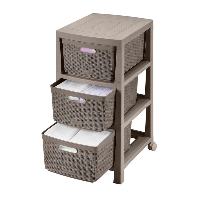 Cajonero fique 3 gavetas mocca Rimax