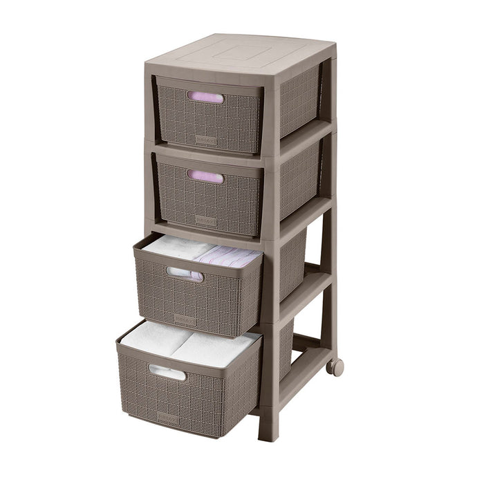 Cajonero fique 4 gavetas mocca marca Rimax