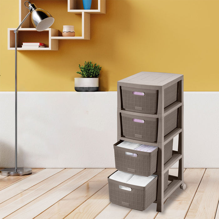 Cajonero fique 4 gavetas mocca marca Rimax
