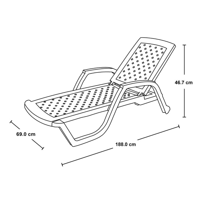 Cama asoleadora arrecife blanca marca Rimax