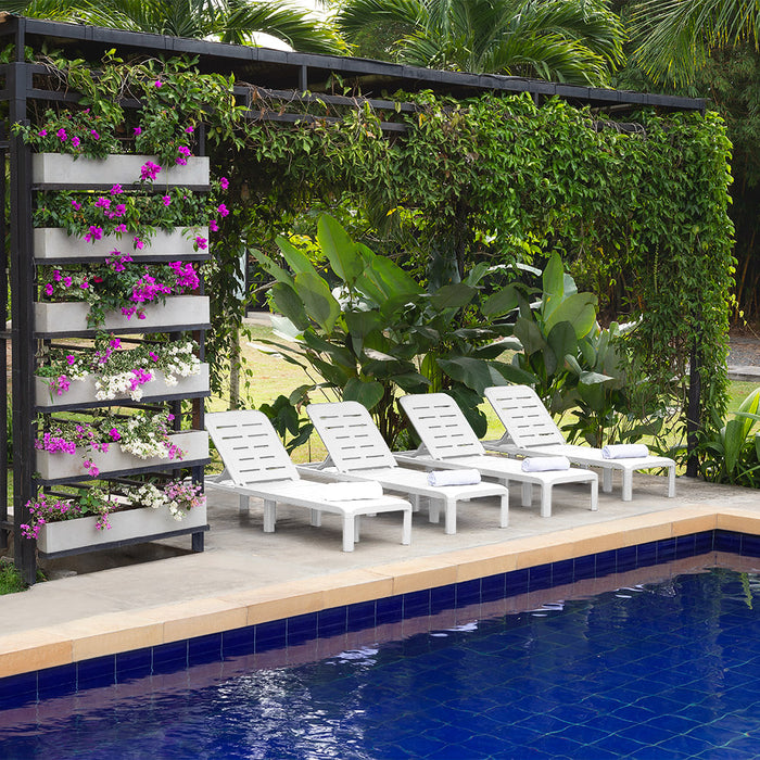 Cama asoleadora barú blanca marca Rimax