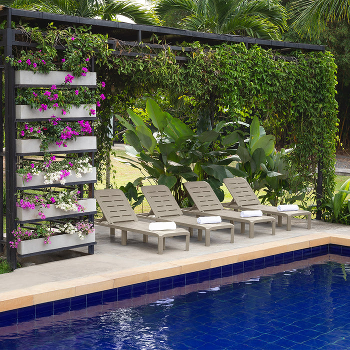 Cama asoleadora barú taupe marca Rimax