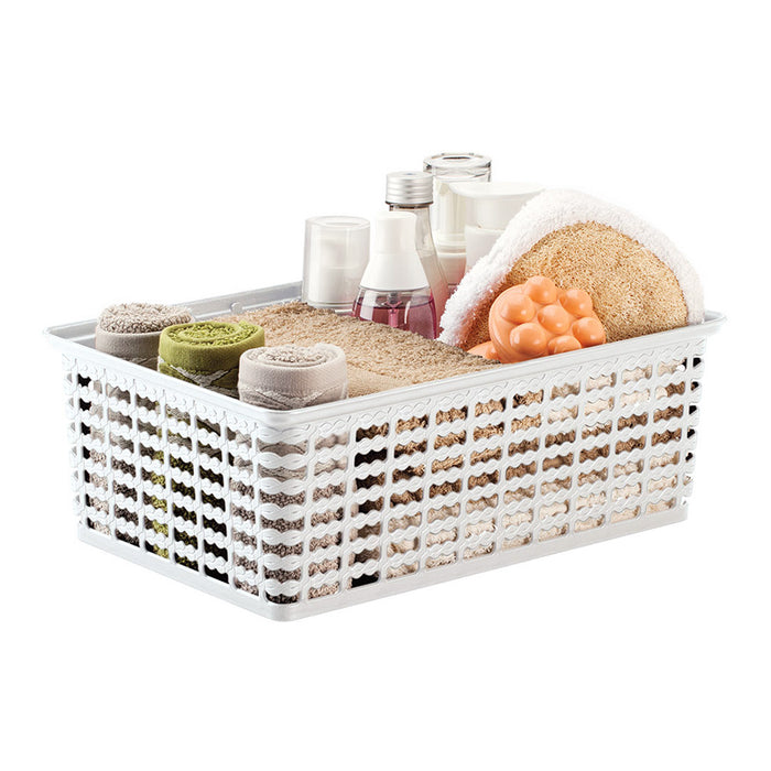 Canasta organizadora con tejito decorativo  Rimax