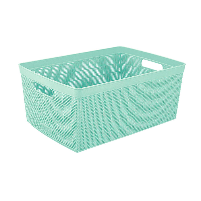 Canasta fique 30 litros verde menta marca Rimax