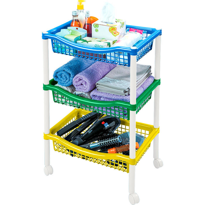 Canasta móvil rectangular de 3 niveles Rimax