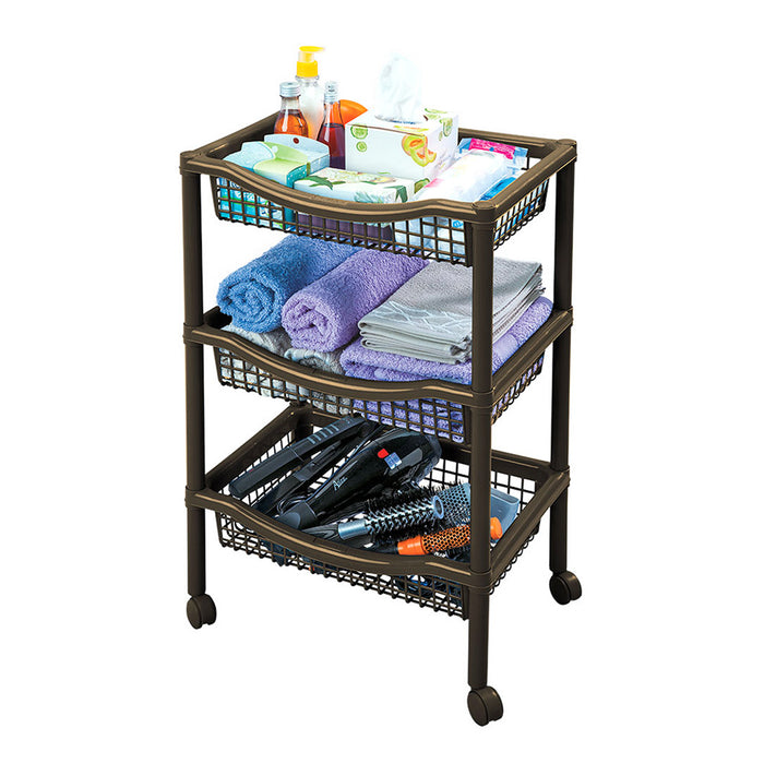 Canasta móvil rectangular de 3 niveles Rimax