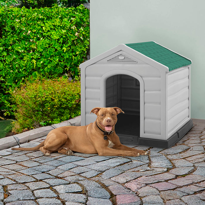 Casa para perro razas medianas y grandes verde marca Rimax