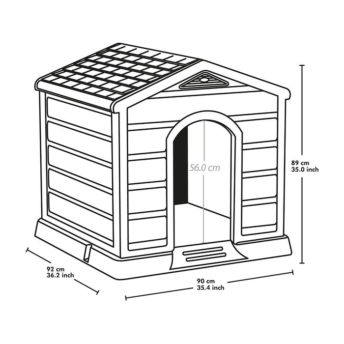 Casa para perro razas medianas y grandes verde marca Rimax