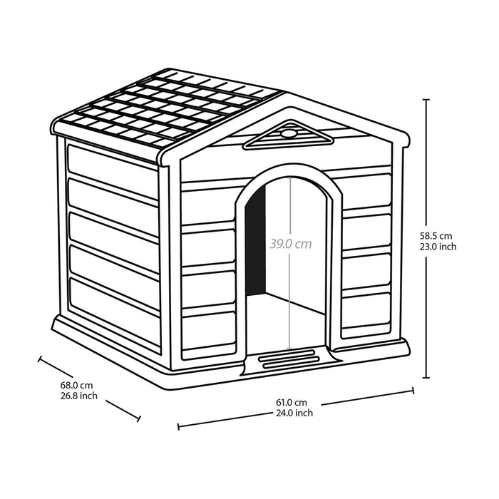 Casa para perro razas pequeñas terracota marca Rimax