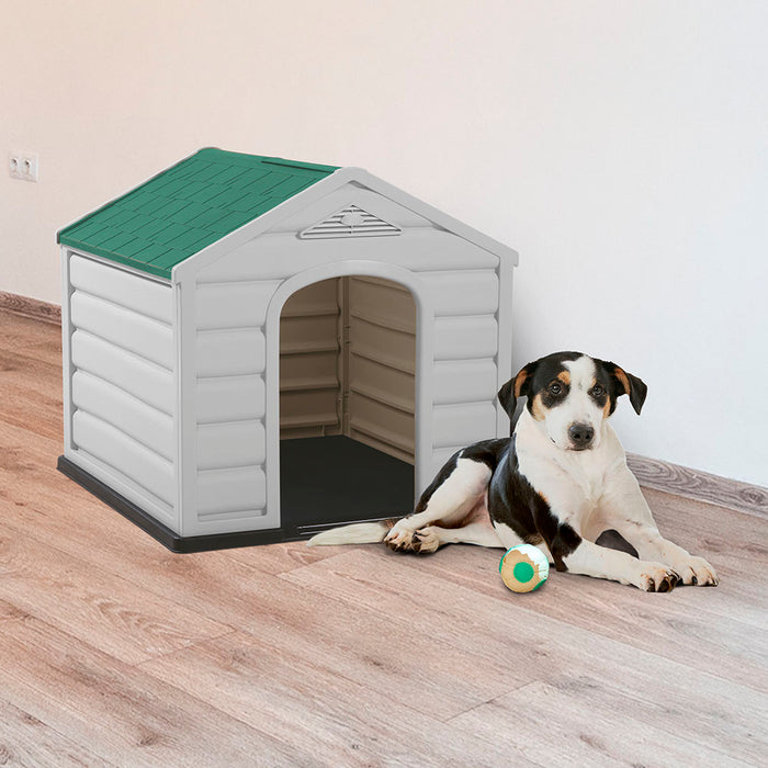 Casa para perro razas pequeñas verde marca Rimax