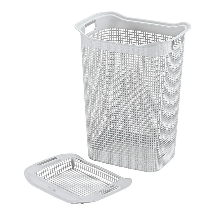 Cesta para ropa linum con tejido premium gris hielo marca Rimax