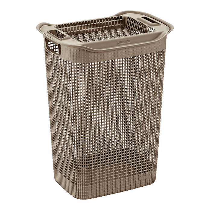 Cesta para ropa linum con tejido premium mocca marca Rimax