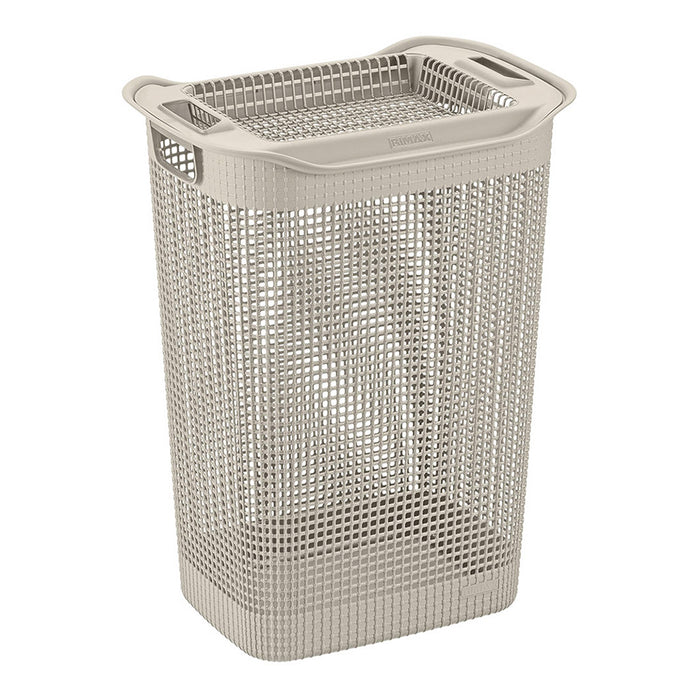 Cesta para ropa linum con tejido premium taupe marca Rimax
