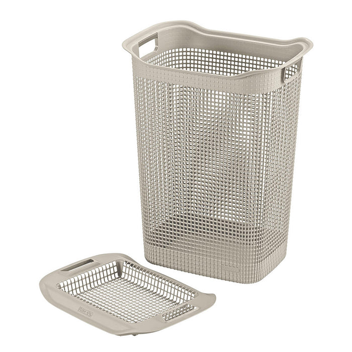 Cesta para ropa linum con tejido premium taupe marca Rimax