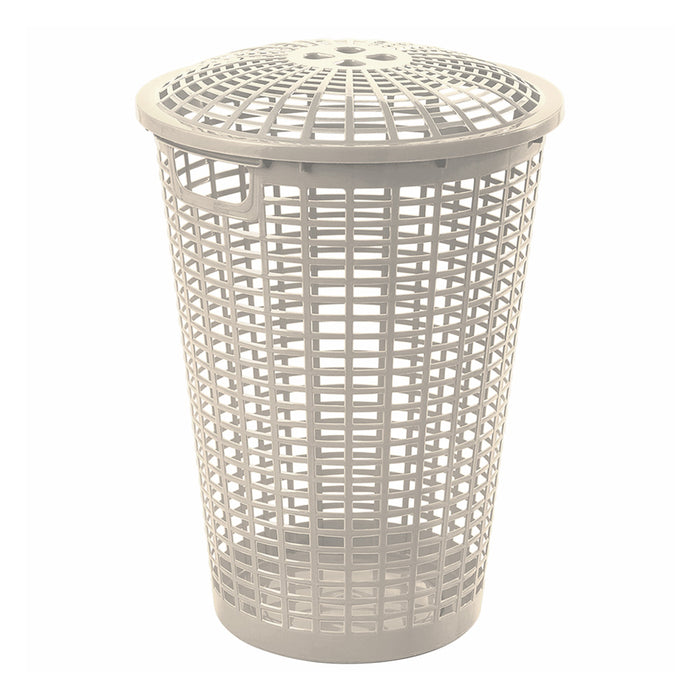 Cesta para ropa redonda con manijas taupe marca Rimax