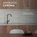 hogar cocina griferia ultra ahorradora lavaplatos monocontrol koral niquel corona corona kr5035551cor mp madecentro