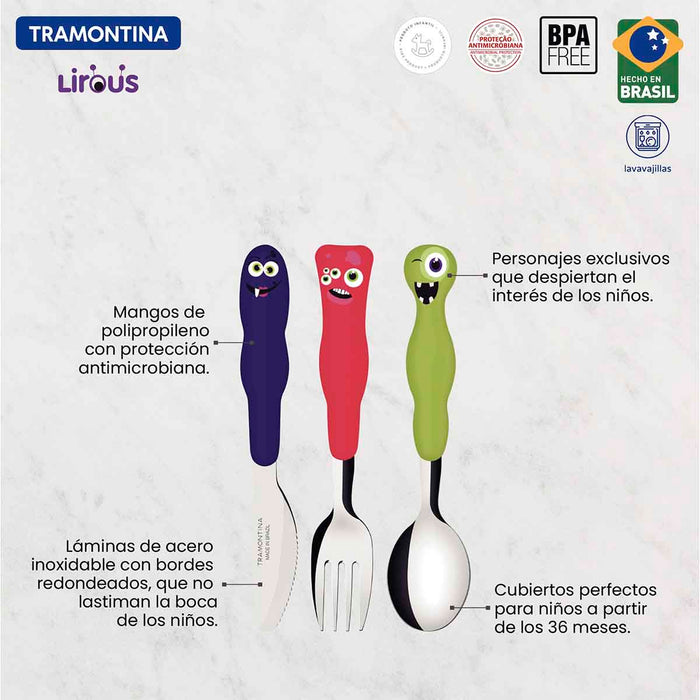 hogarcocinajuegodecubiertosinfantiltramontina3piezas23797910mpmadecentro