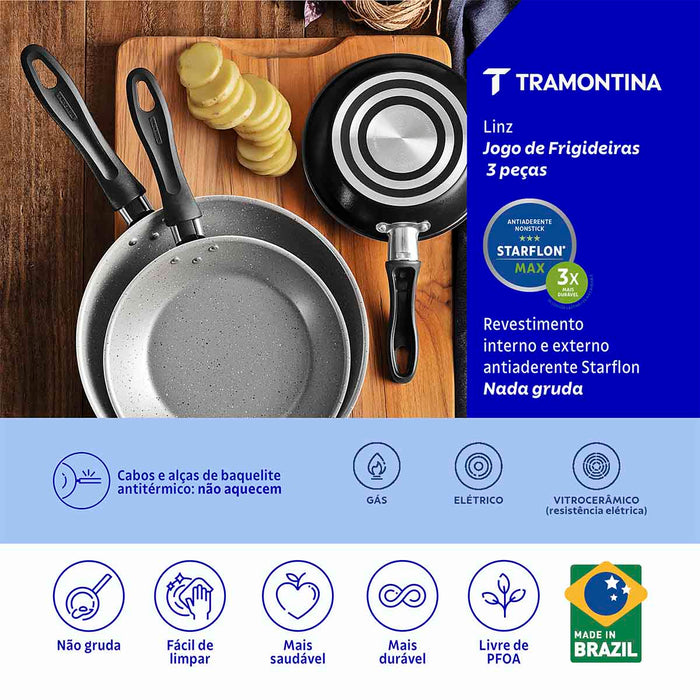 hogarcocinajuegodesartenestramontinaaluminioantiadherentenegro3piezas20297909mpmadecentro