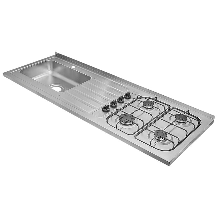 hogarcocinamesondecocinainoxidable1.50metrospozueloizquierdoagasnaturalsinencendidoelectricospmarcahacebmadecentro6