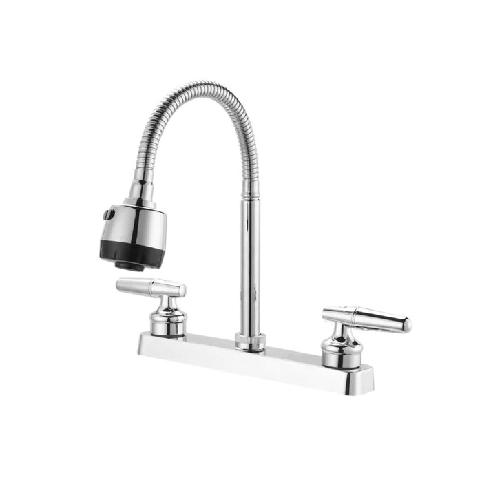 hogar cocina mezclador lavaplatos 8 pulgadas cuello flexible metalico palanca pmo 041 mp madecentro