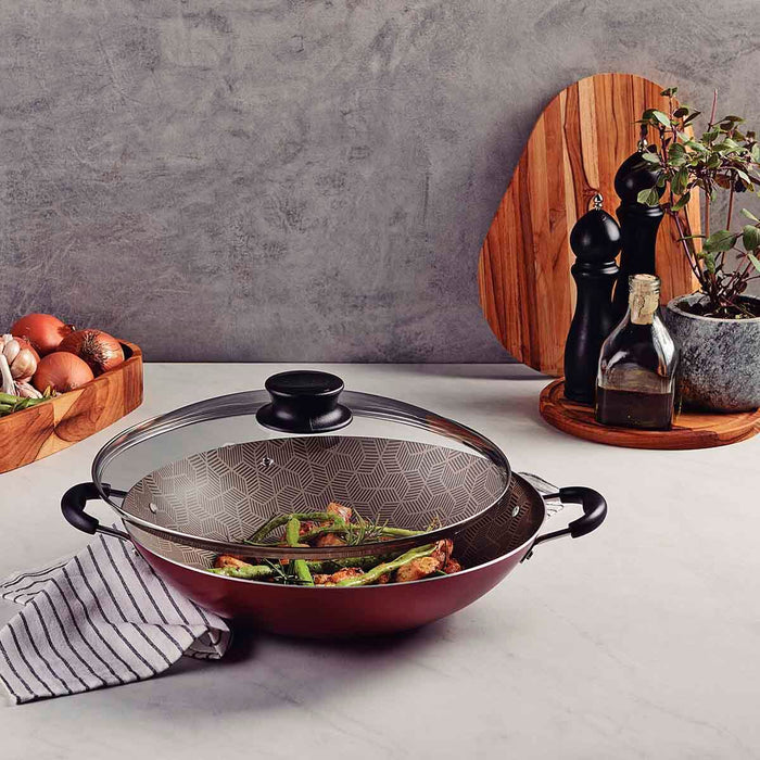 hogarcocinawoktramontinaaluminioantiadherenterojotapa32cm28545732mpmadecentro