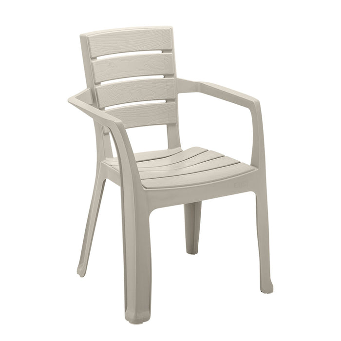 Combo comedor baru 1 mesa + 4 sillas con brazos taupe marca Rimax