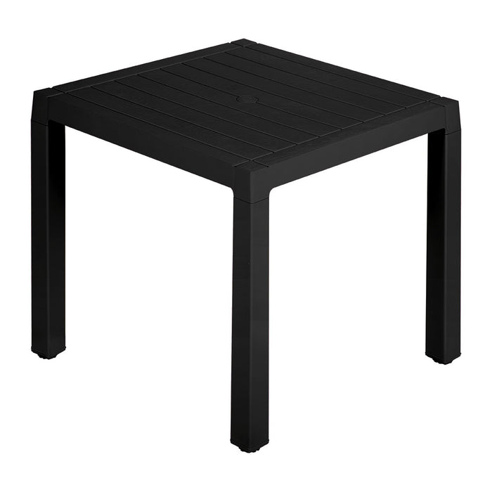 Combo comedor barú trendy 1 mesa + 4 sillas con brazos negro marca Rimax