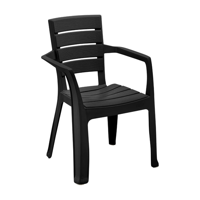 Combo comedor barú trendy 1 mesa + 4 sillas con brazos negro marca Rimax