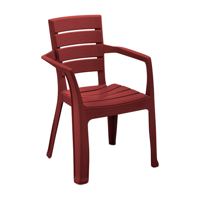 Combo comedor barú trendy 1 mesa + 4 sillas con brazos rojo marca Rimax