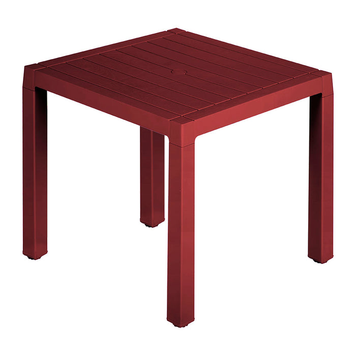 Combo comedor barú trendy 1 mesa + 4 sillas con brazos rojo marca Rimax