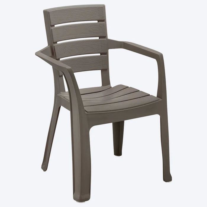 Combo comedor familiar barú 1 mesa + 6 sillas con brazos mocca marca Rimax