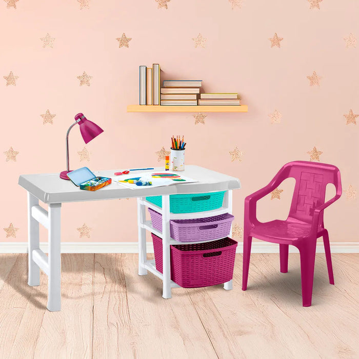 Combo estudio infantil niñas escritorio + silla fucsia marca Rimax