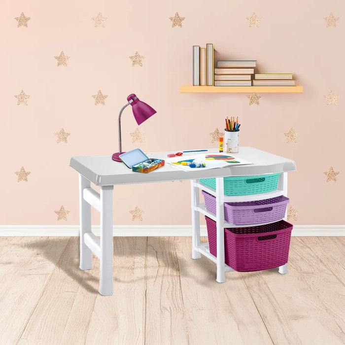 Combo estudio infantil niñas escritorio + silla fucsia marca Rimax