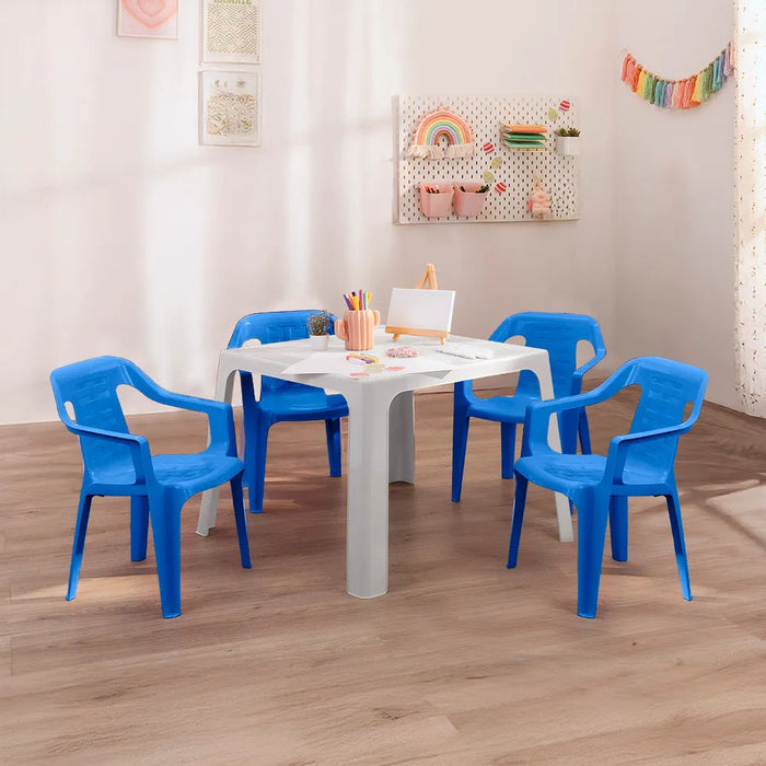 Combo infantil 1 mesa + 4 sillas azul marca Rimax