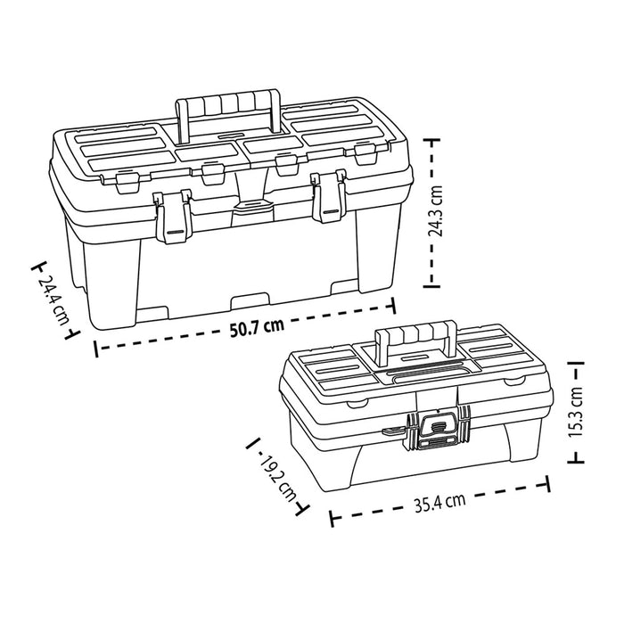 Combos cajas de herramienta 22"+12" negro Rimax