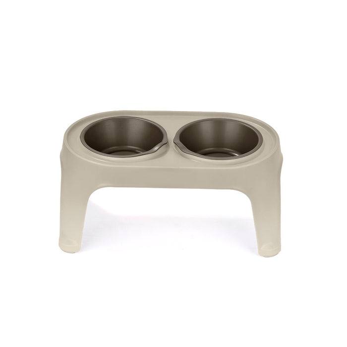 Comedero alto para perros medium taupe marca Rimax