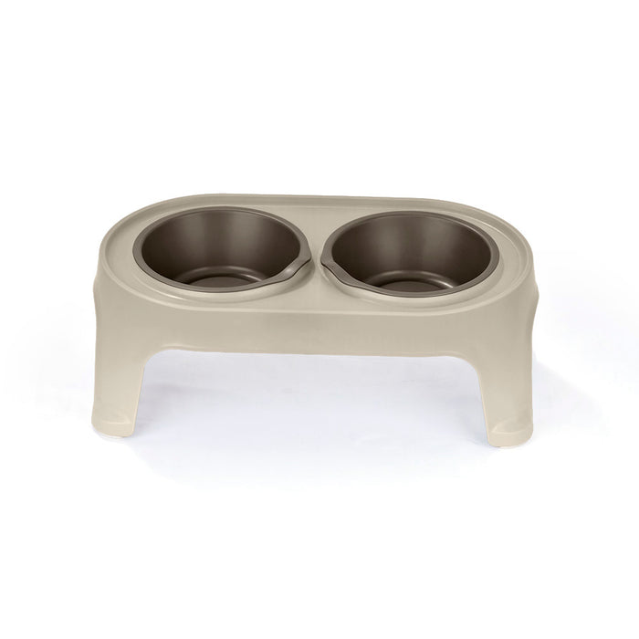 Comedero alto para perros small taupe marca Rimax