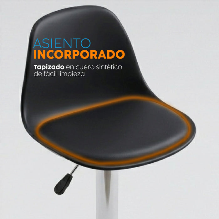 hogar comedores banco giratorio para bar boat negro bonno rs423900 mp madecentro