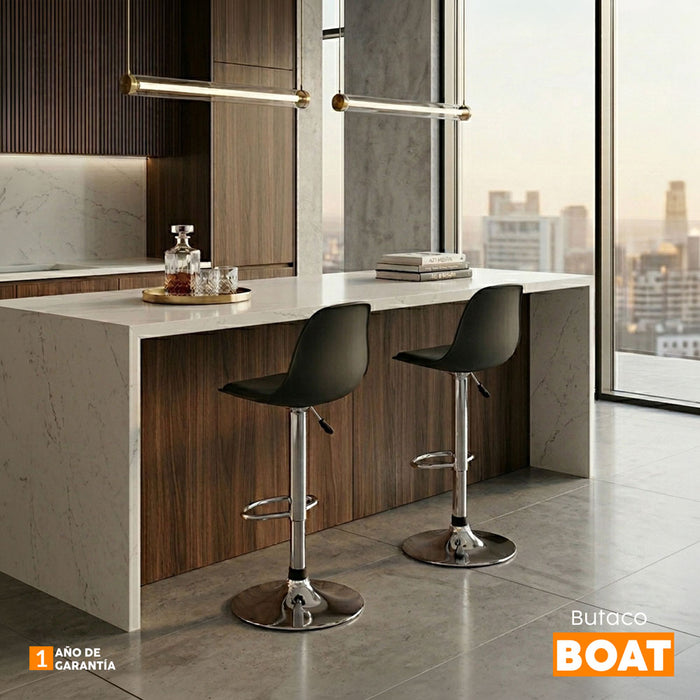 hogar comedores banco giratorio para bar boat negro bonno rs423900 mp madecentro