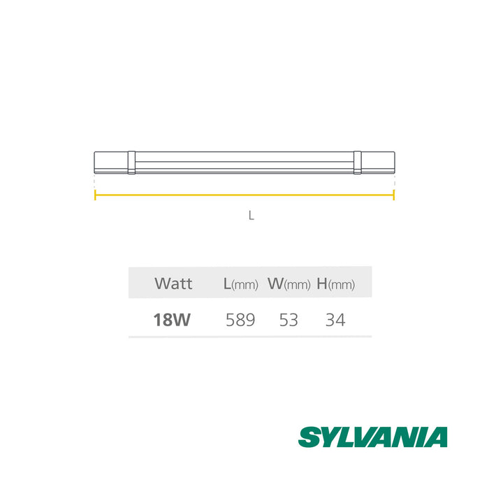 hogar decoracion e iluminacion led hermetico 18 w luz dia eco proof sylvania sylv 053 mp madecentro