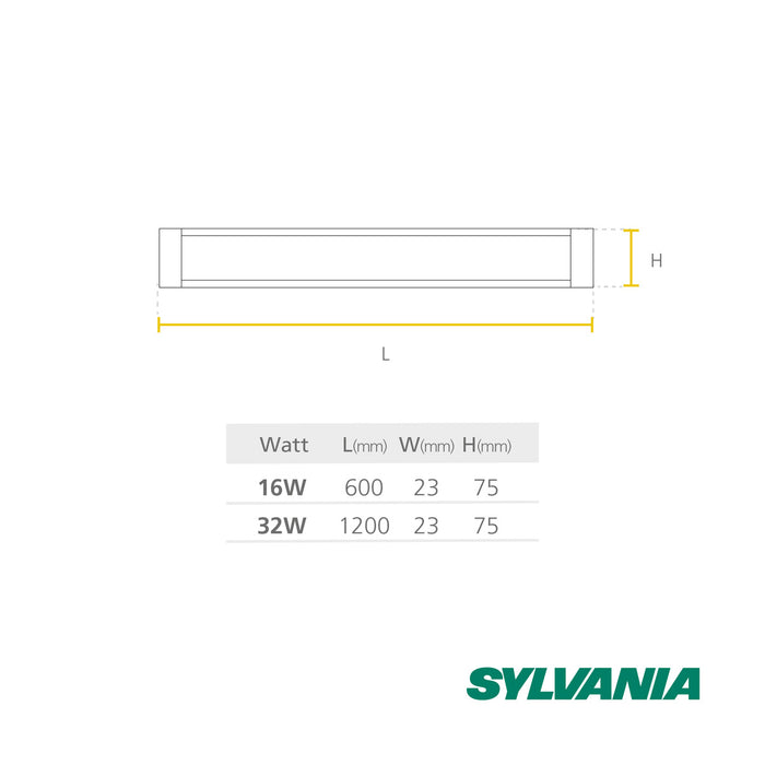 hogar decoracion e iluminacion led lineal eco 32 w luz dia multivoltaje sylvania sylv 052 mp madecentro