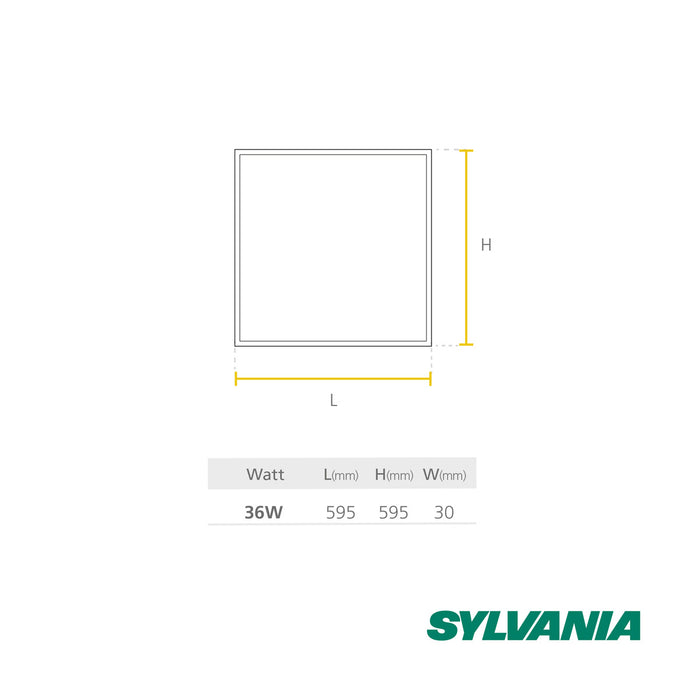 hogar decoracion e iluminacion panel led cuadrado 36w luz dia multivoltaje blanco sylvania sylv 016 mp madecentro