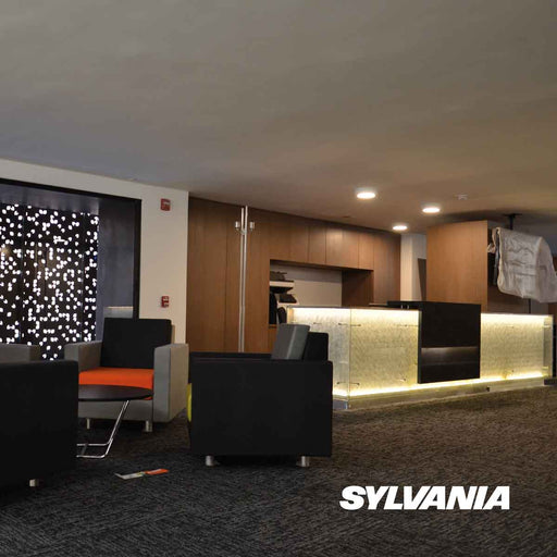 hogar decoracion e iluminacion panel led redondo 18w luz dia multivoltaje sobreponer sylvania sylv 005 mp madecentro