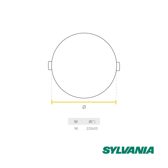 hogar decoracion e iluminacion panel redondo 36w luz dia multivoltaje incrustar estandar sylvania sylv 009 mp madecentro