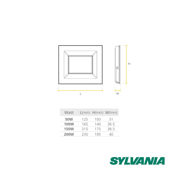 hogar decoracion e iluminacion reflector led jeta 50w luz dia sylvania sylv 017 mp madecentro
