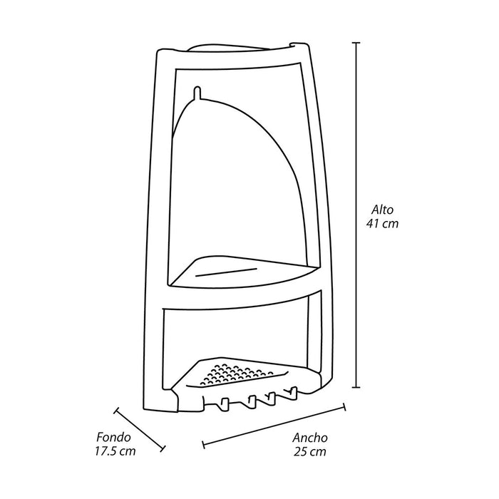 Esquinero para baño taupe marca Rimax